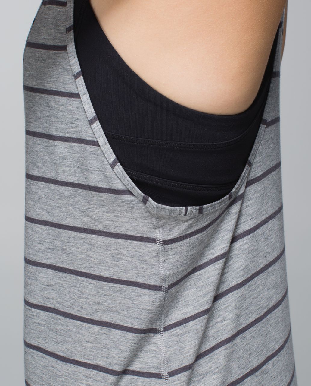 Lululemon Om Racerback - Cayman Stripe Heathered Medium Grey