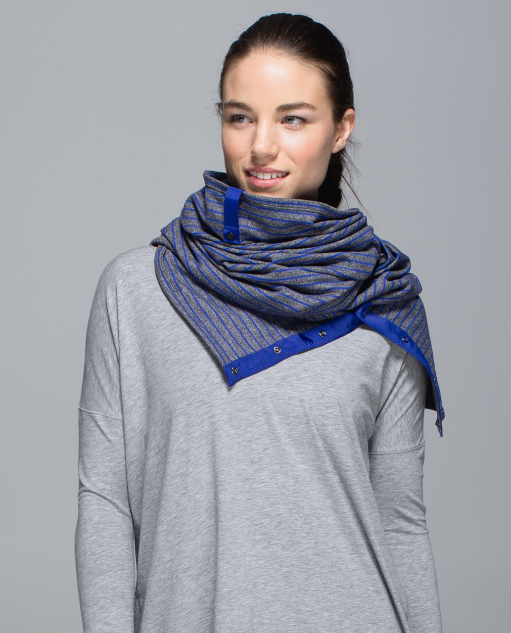 Lululemon Vinyasa Scarf *Rulu - Parallel Stripe Pigment Blue Heathered ...