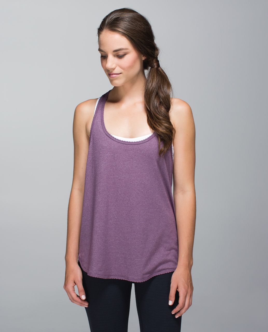 Lululemon EUC Lululemon 105 Singlet Black Grape sz 2 Tank Top