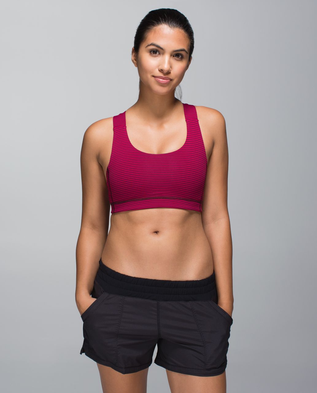 Lululemon All Sport Bra - Hyper Stripe Bordeaux Drama Bumble Berry - lulu  fanatics