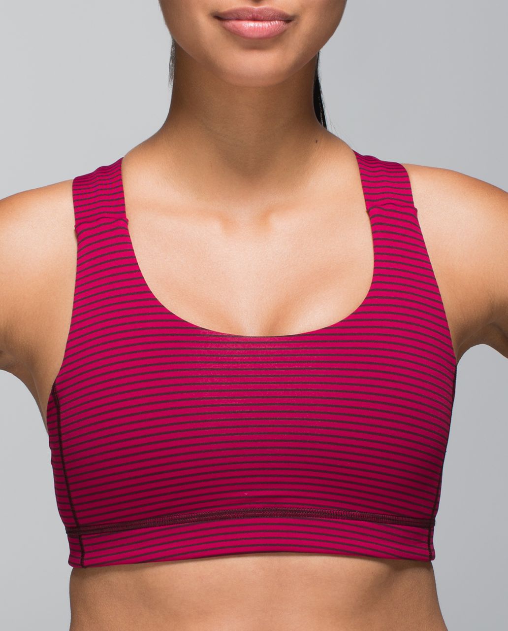 Lululemon All Sport Bra - Hyper Stripe Bordeaux Drama Bumble Berry