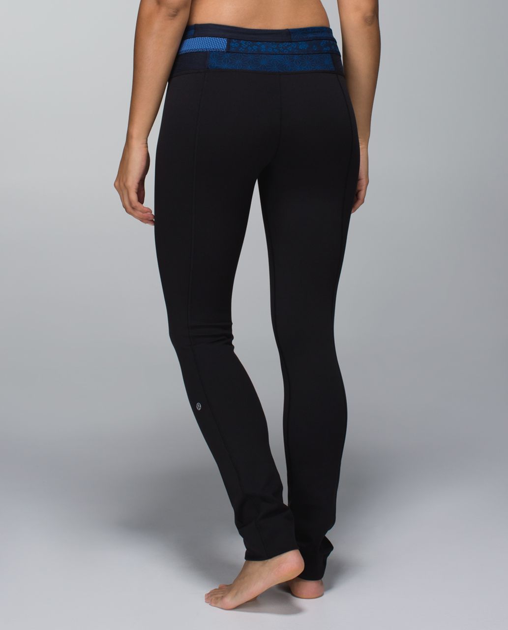 Lululemon Skinny Groove Pant *Full-On Luon - Black / Fa14 Quilt 2 / Sashico Cross Inkwell Rugged Blue