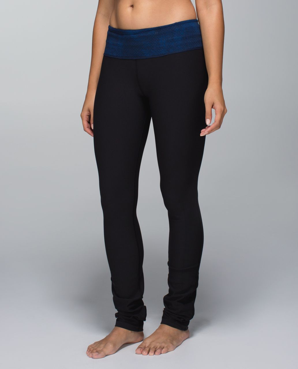 Lululemon Skinny Groove Pant *Full-On Luon - Black / Fa14 Quilt 2 / Sashico Cross Inkwell Rugged Blue