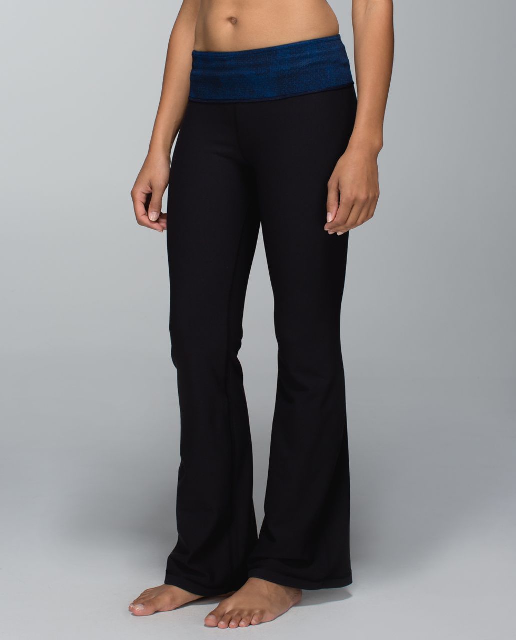 Lululemon Groove Pant *Full-On Luon (Regular) - Black / Fa14 Quilt 2 / Sashico Cross Inkwell Rugged Blue