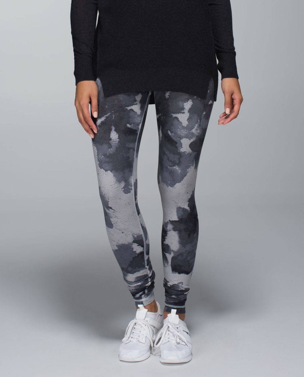 Lululemon Wunder Under Pant (Print) - Floral Platoon Silver Spoon / Ambient Grey / Silver Spoon