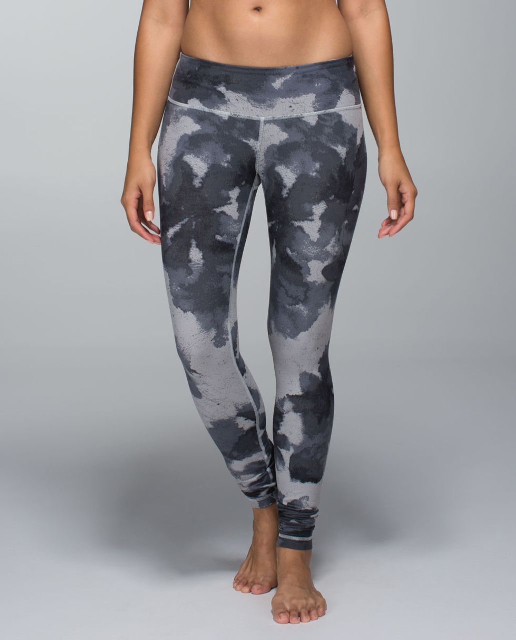 Lululemon Wunder Under Pant (Print) - Floral Platoon Silver Spoon / Ambient Grey / Silver Spoon