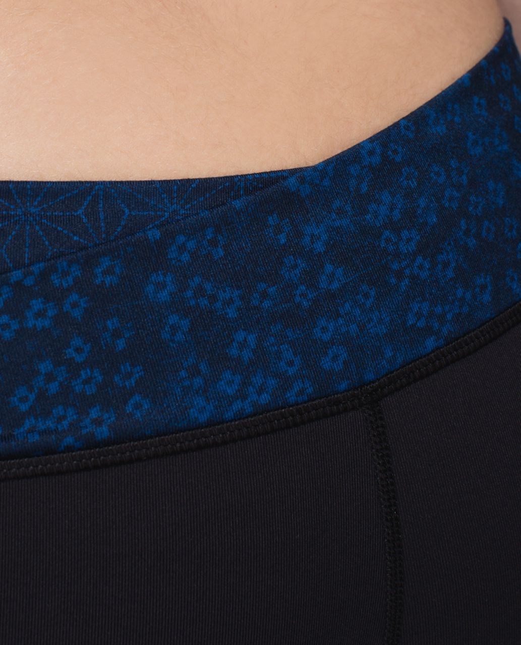 Lululemon Astro Wunder Under Crop II - Black / Sashico Star Inkwell Rugged Blue / Kanoko Twist Inkwell Rugged Blue