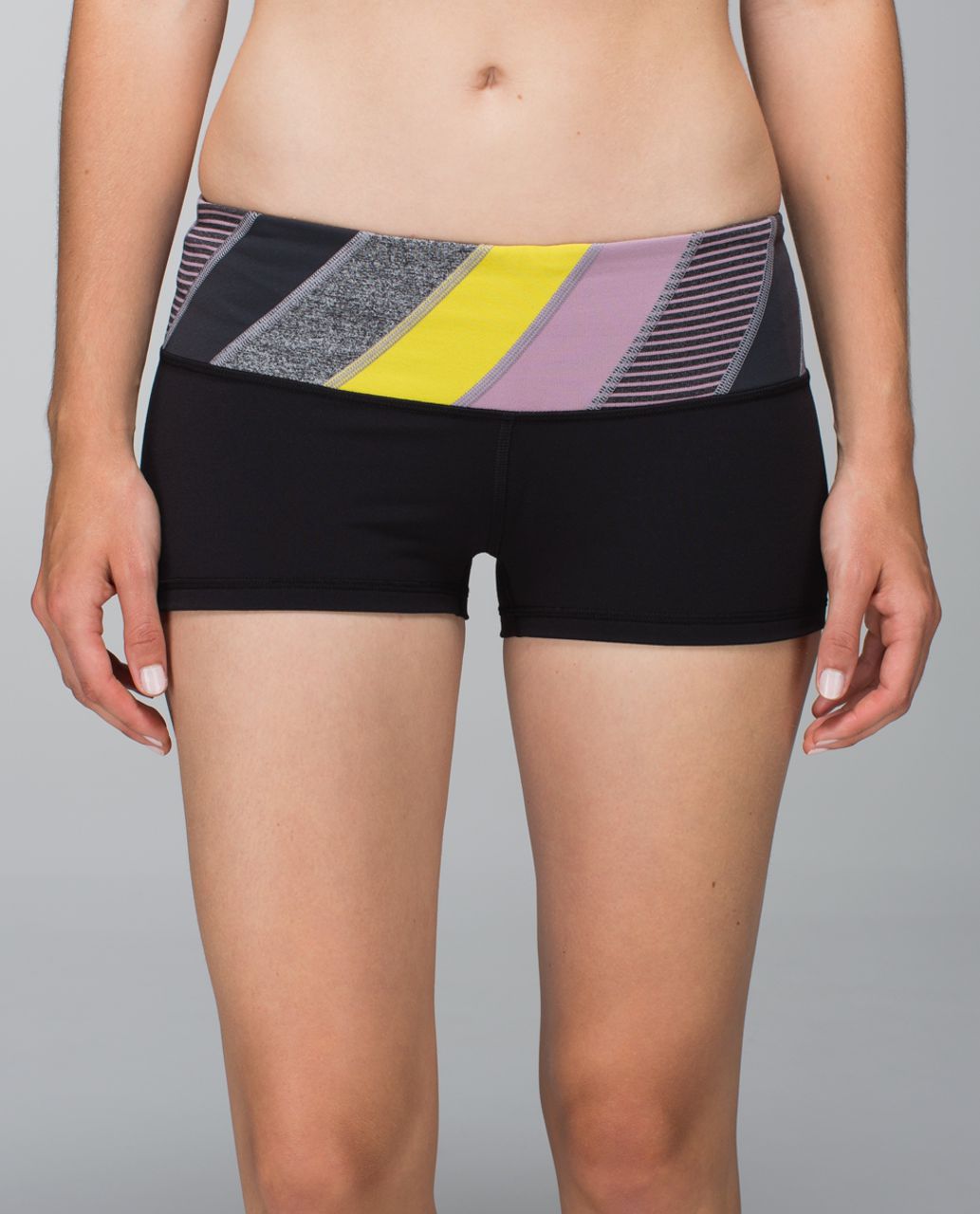 Lululemon Boogie Short *Full-On Luon - Black / Fa14 Quilt 4