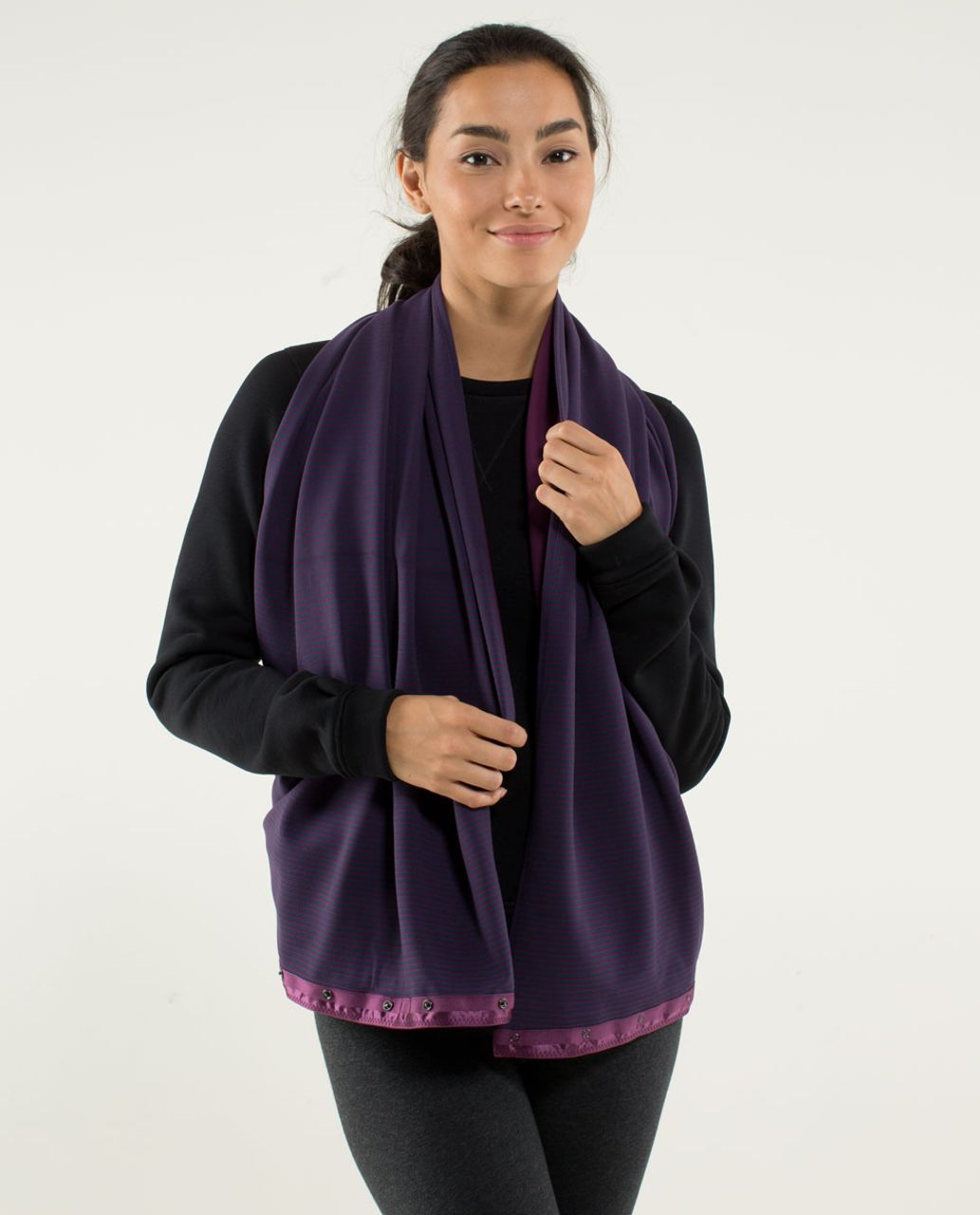 Lululemon Vinyasa Scarf *Rulu - Hyper Stripe Plum / Plum