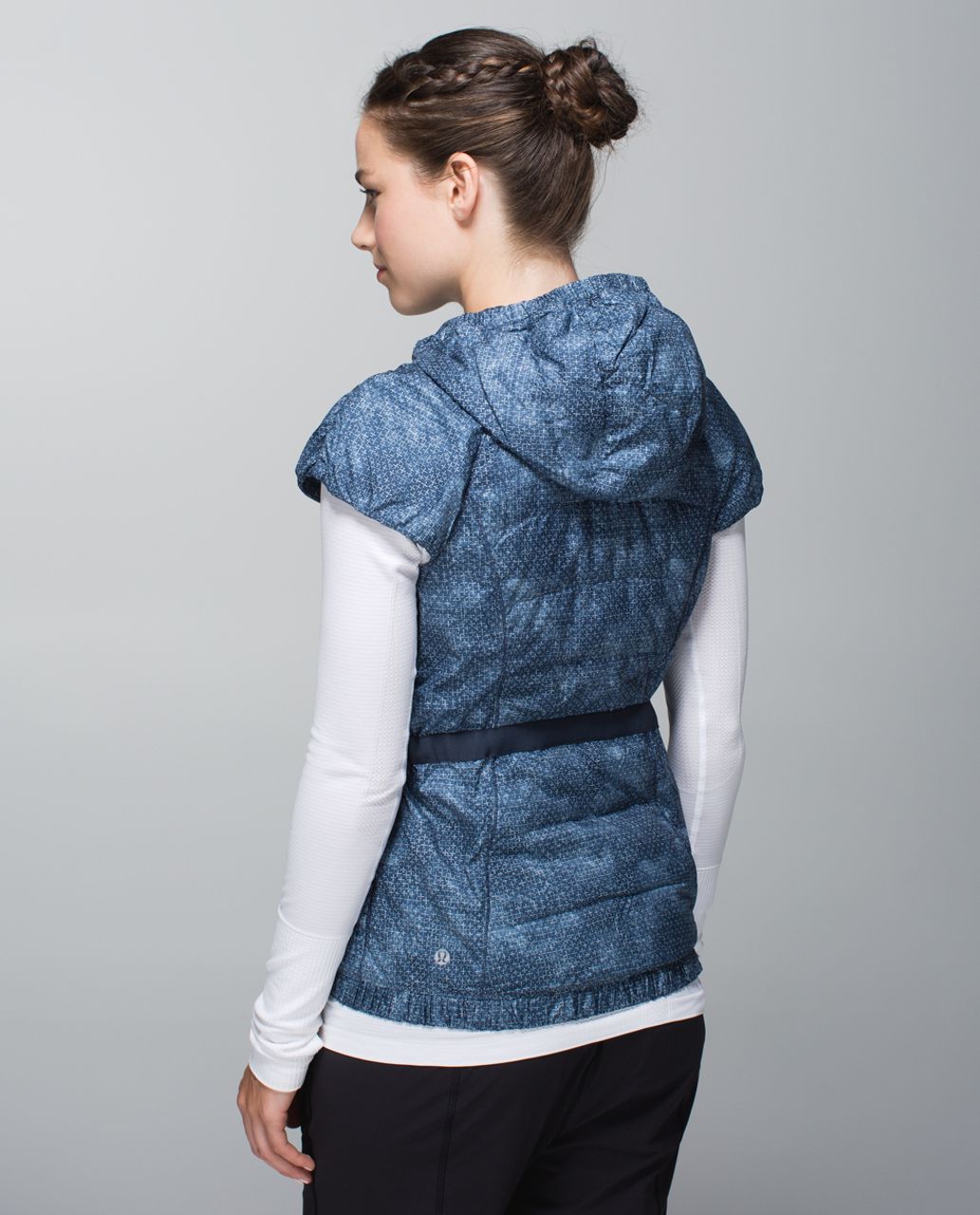 Lululemon Spring Fling Puffy Vest - Sashiko Cross Inkwell Ghost