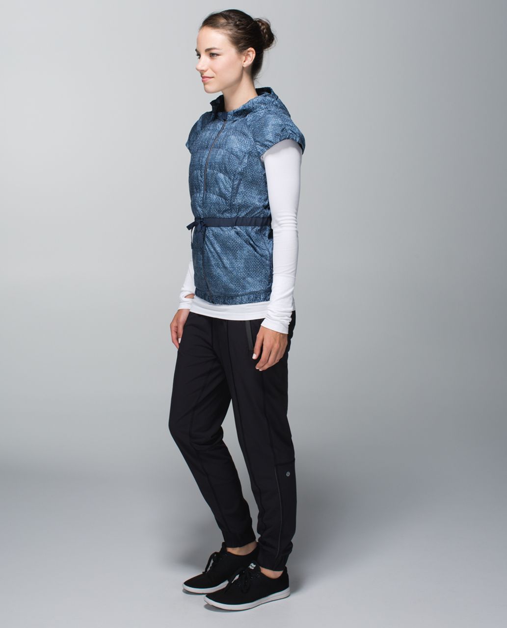 Lululemon Spring Fling Puffy Vest - Sashiko Cross Inkwell Ghost