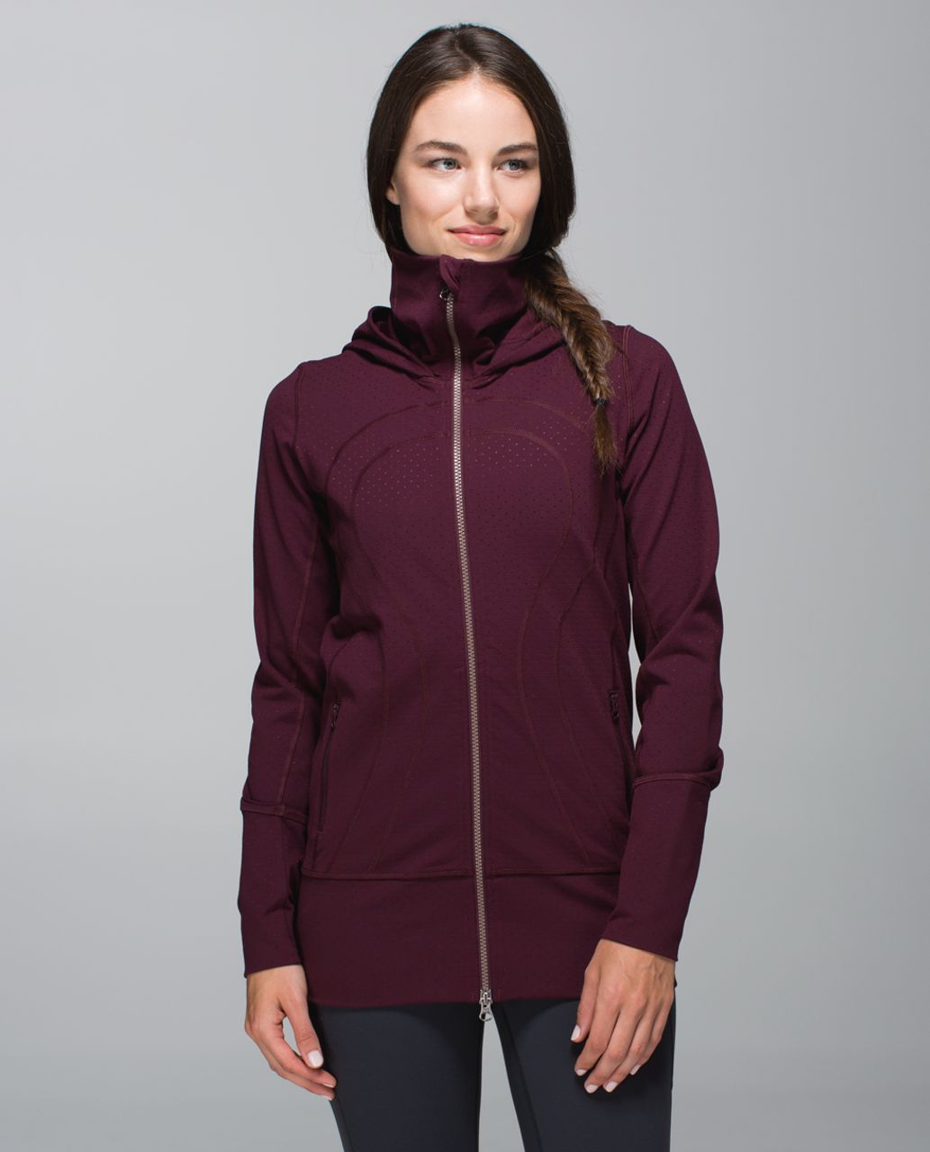 LULULEMON STRIDE JACKET HEATHERED PERSIAN PURPLE SIZE 4