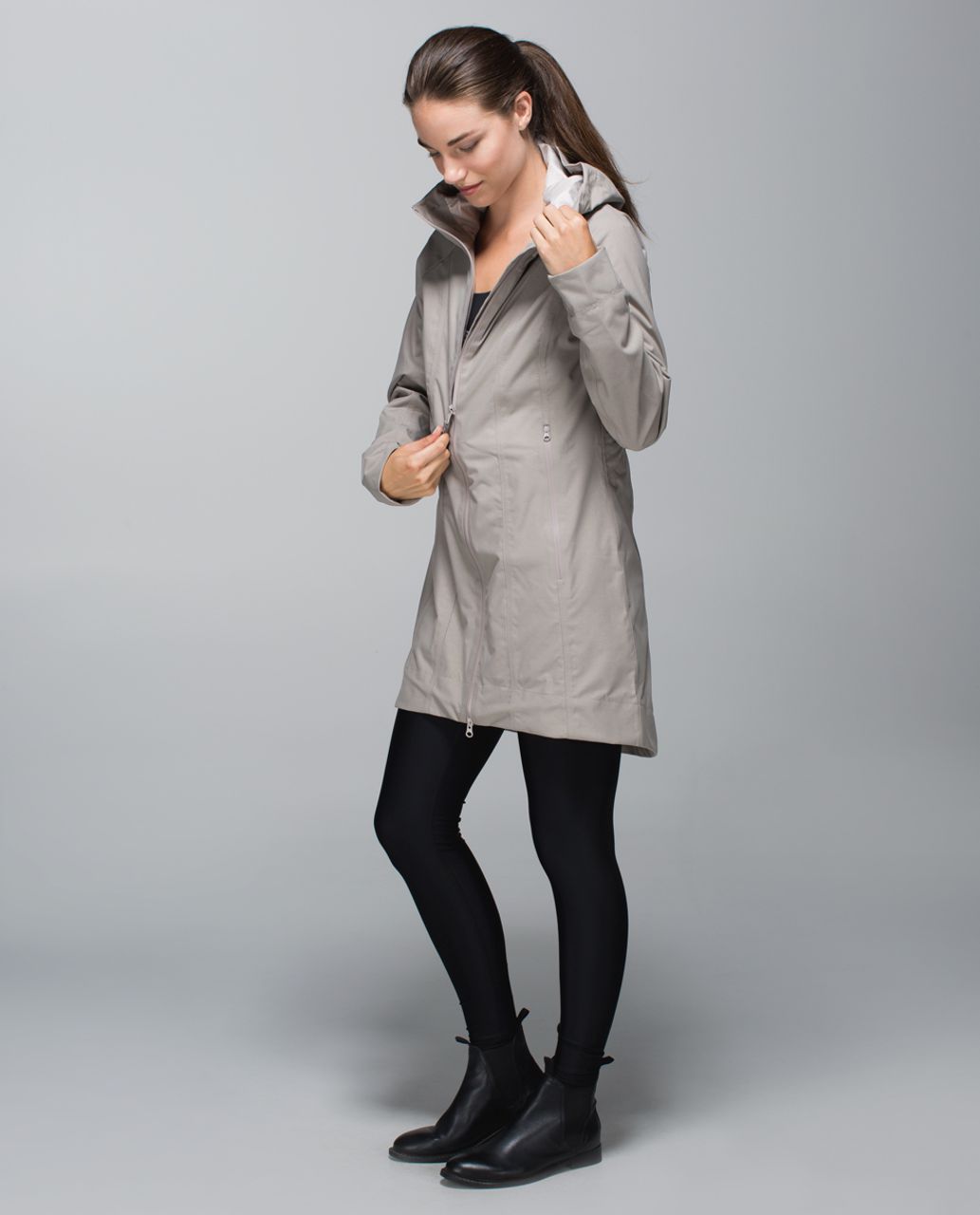 Lululemon Right As Rain Jacket - Heathered Storm Grey - lulu fanatics