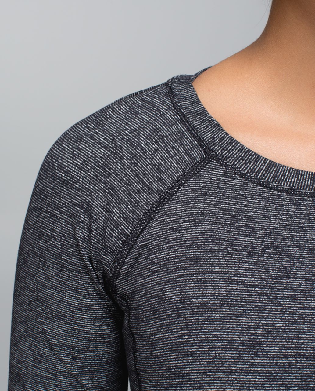 Lululemon Race Your Pace Long Sleeve - Wee Stripe Black Heathered Black