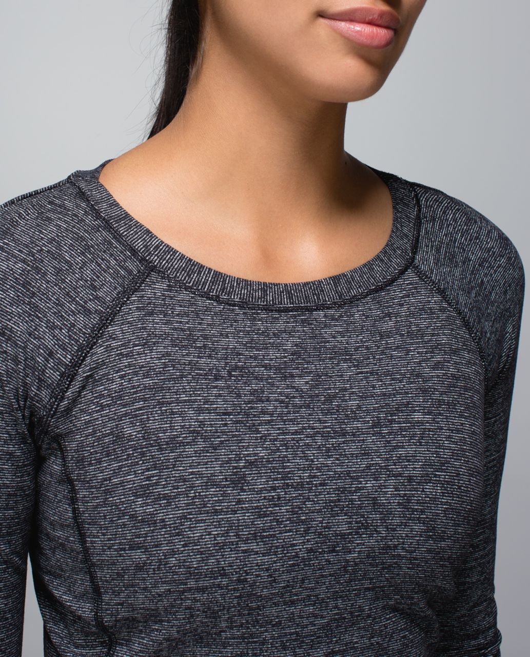 Lululemon Race Your Pace Long Sleeve - Wee Stripe Black Heathered Black