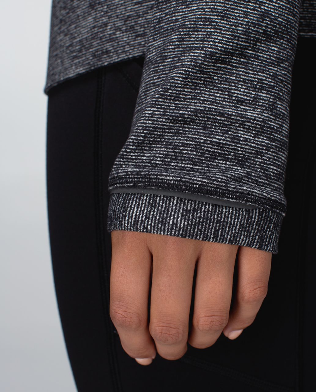 Lululemon Race Your Pace Long Sleeve - Wee Stripe Black Heathered Black