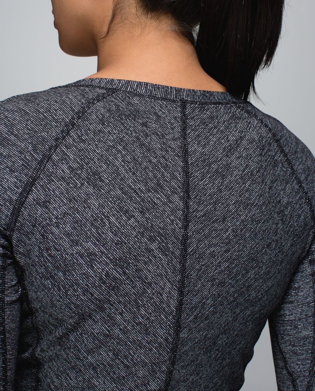 Lululemon Race Your Pace Long Sleeve - Wee Stripe Black Heathered Black