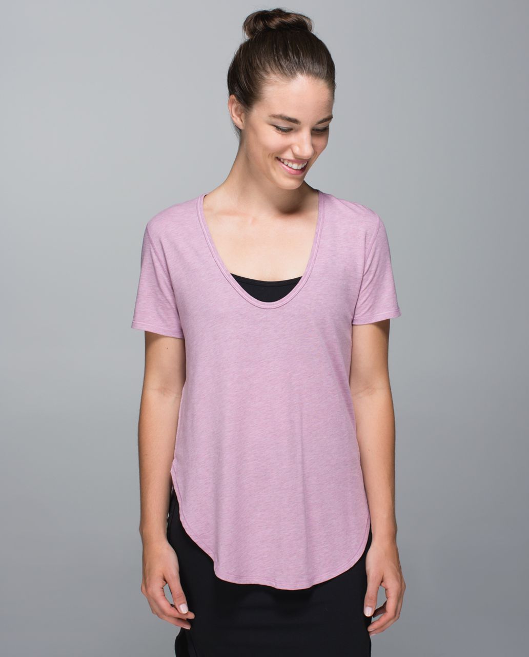 Lululemon Yogini 5 Year Short Sleeve Tee - Heathered Mauvelous / Purple Fog