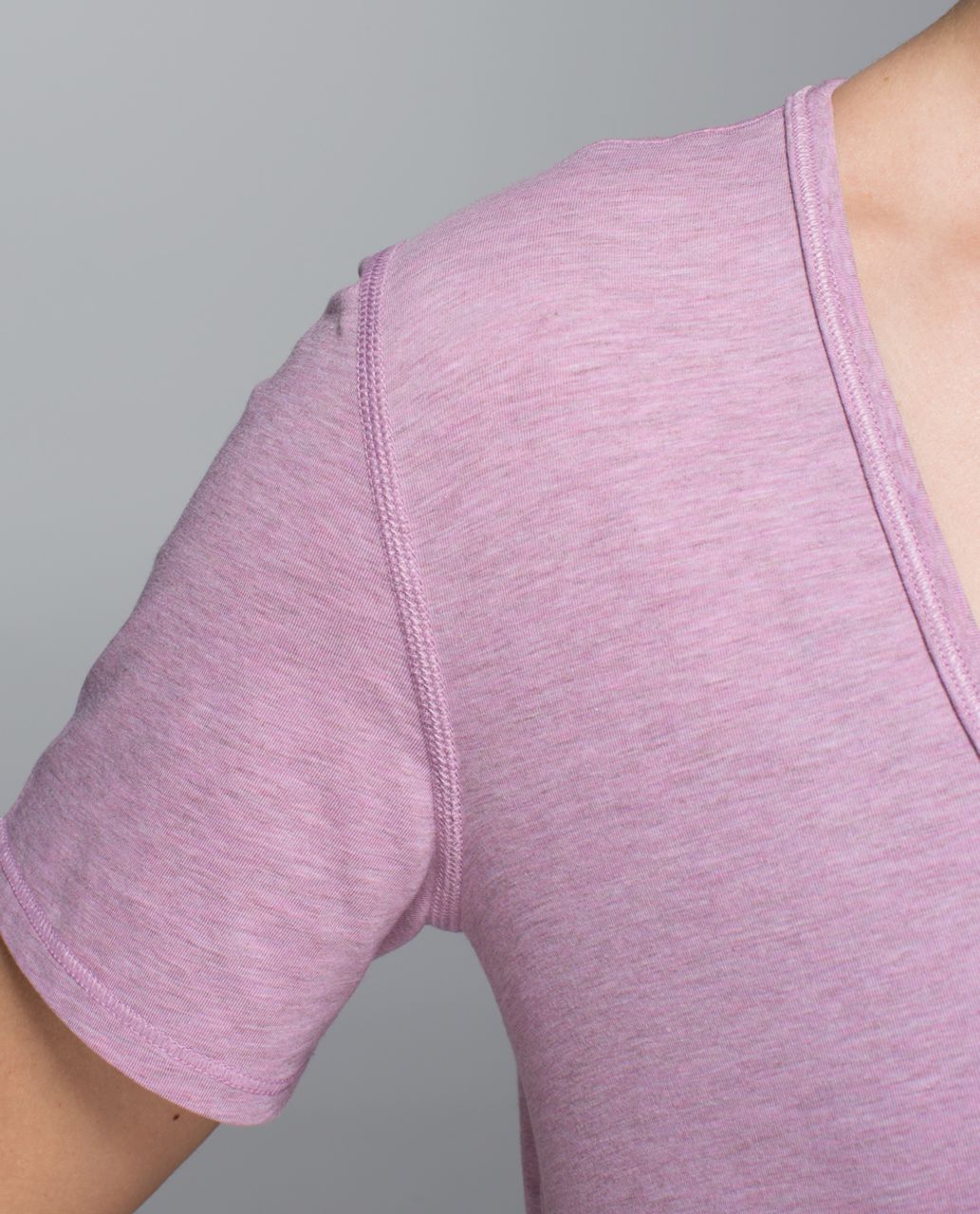 Lululemon Yogini 5 Year Short Sleeve Tee - Heathered Mauvelous / Purple Fog