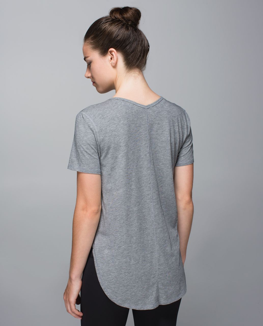 Lululemon Yogini 5 Year Short Sleeve Tee - Heathered Medium Grey / Almost Pear