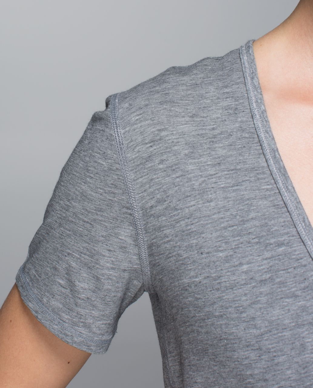 Lululemon Yogini 5 Year Short Sleeve Tee - Heathered Medium Grey / Almost Pear