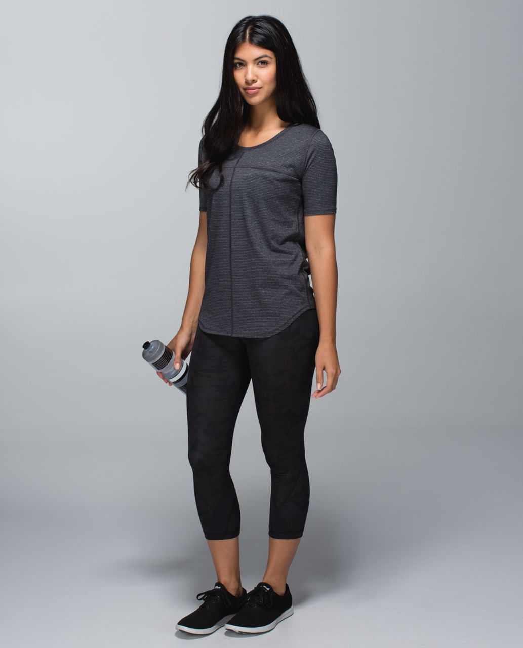 Lululemon Run Away Tee - Heathered Black