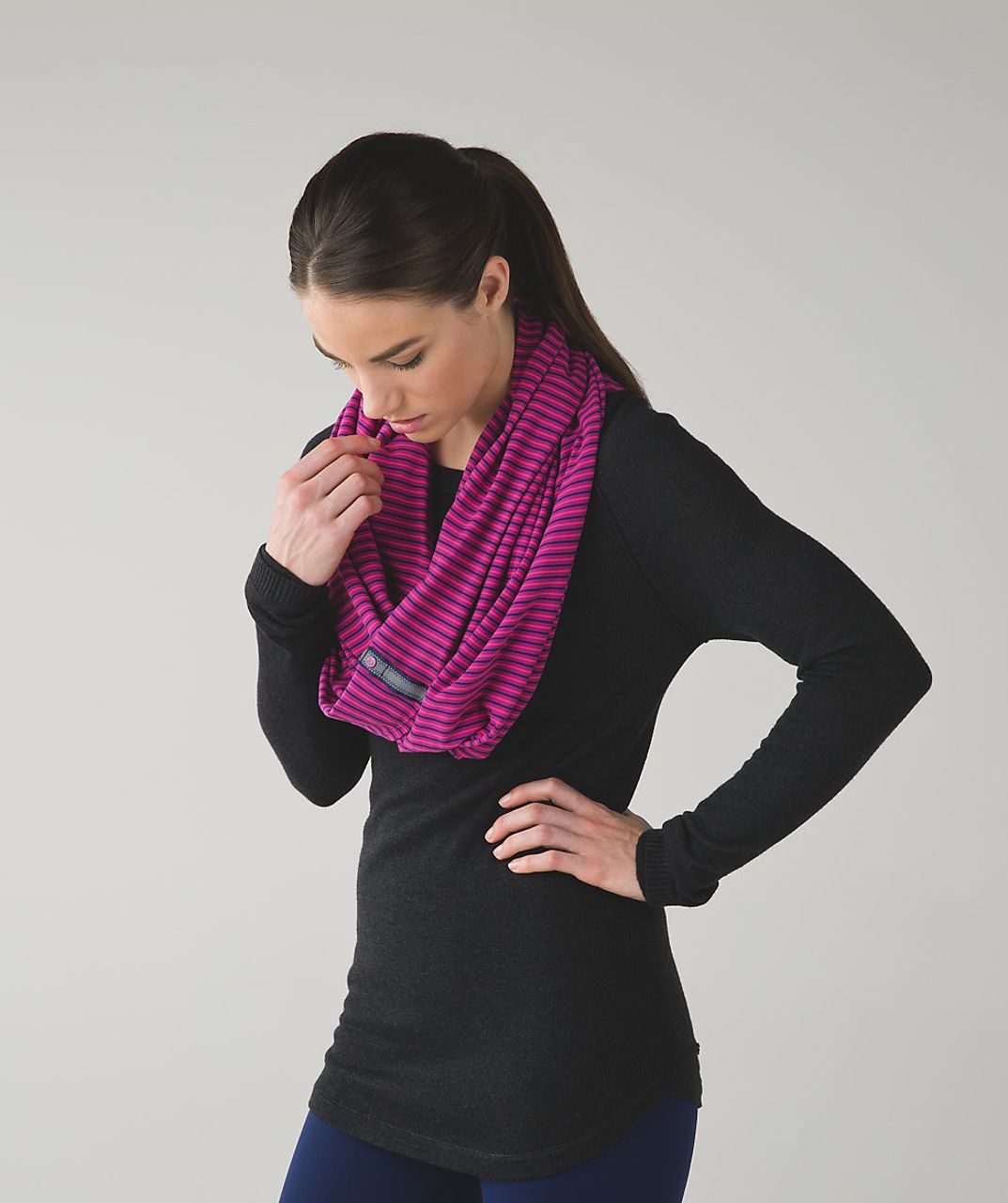 Lululemon Vinyasa Scarf *Rulu - Rizzy Stripe Regal Plum Hero Blue / Hero Blue