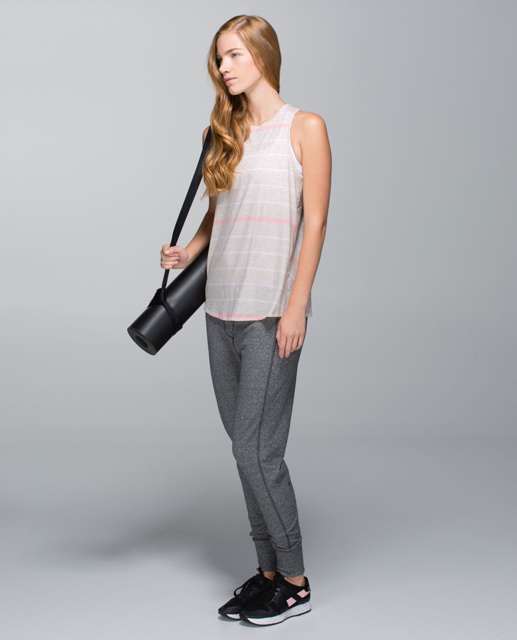 Lululemon All Tied Up Tank - Pop Stripe Heathered Dune / Heathered Dune