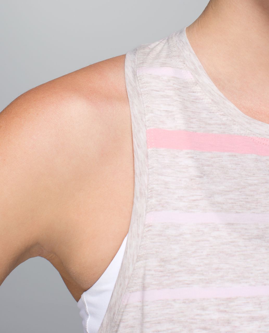 Lululemon All Tied Up Tank - Pop Stripe Heathered Dune / Heathered Dune