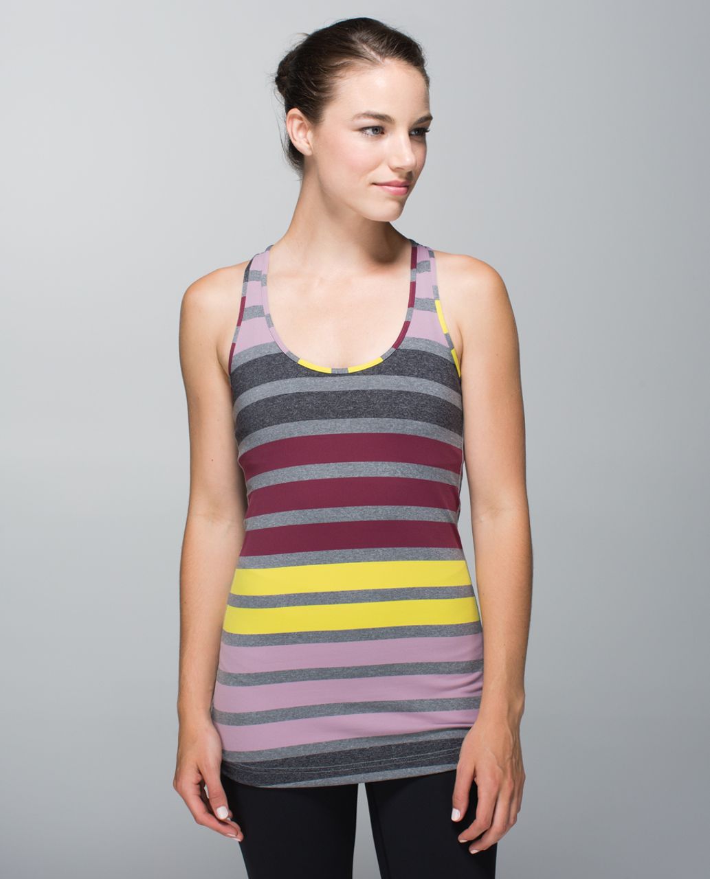 Lululemon Cool Racerback - Triplet Twin Stripe Mauvelous Heathered Slate