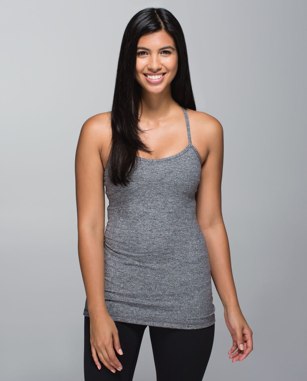 Lululemon Power Y Tank *Luon - Heathered Deep Coal