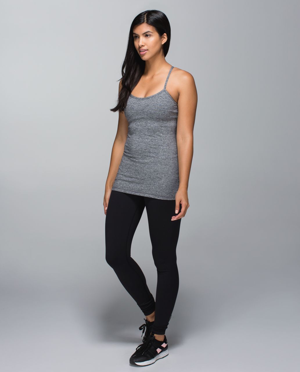 Lululemon Power Y Tank *Luon - Heathered Deep Coal