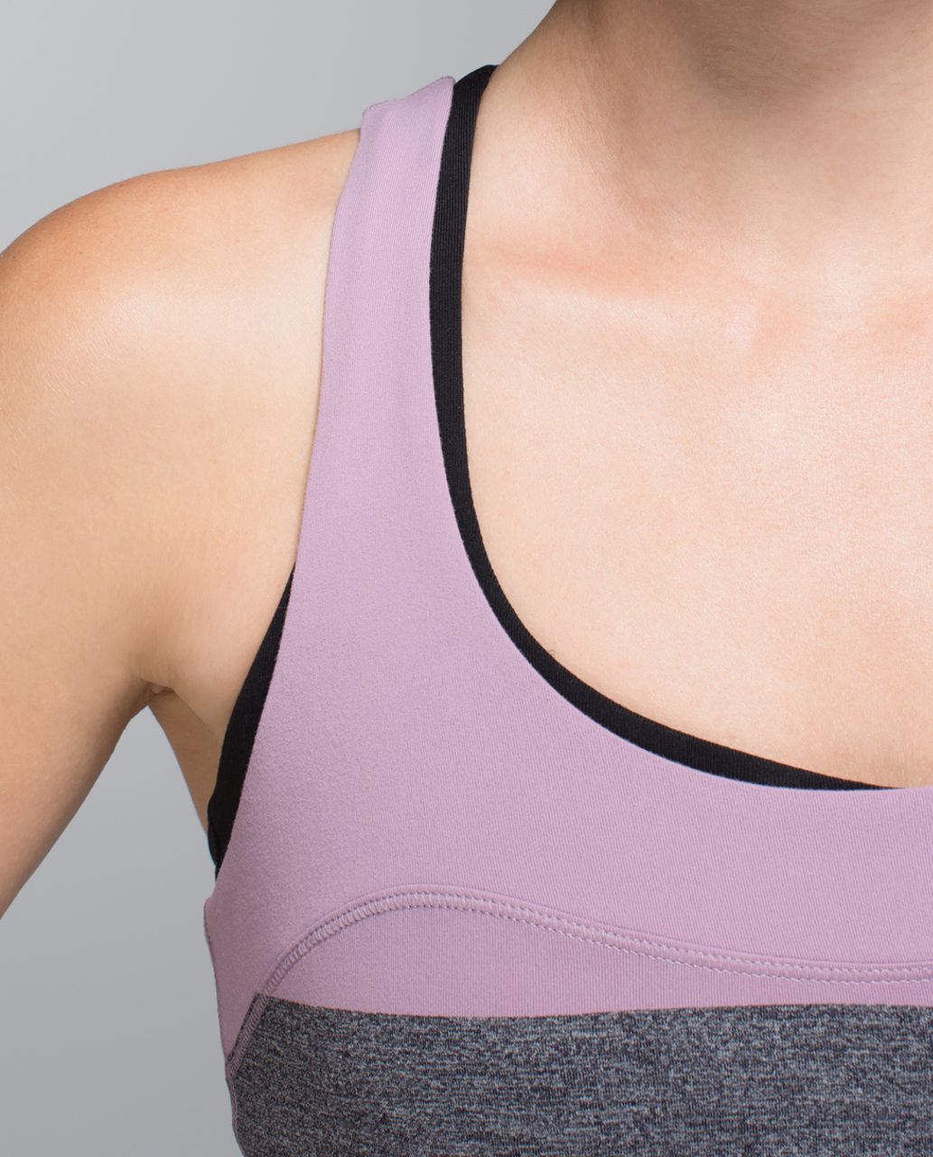 Lululemon Run:  First Base Tank - Bold Stripe Mauvelous Heathered Black / Mauvelous