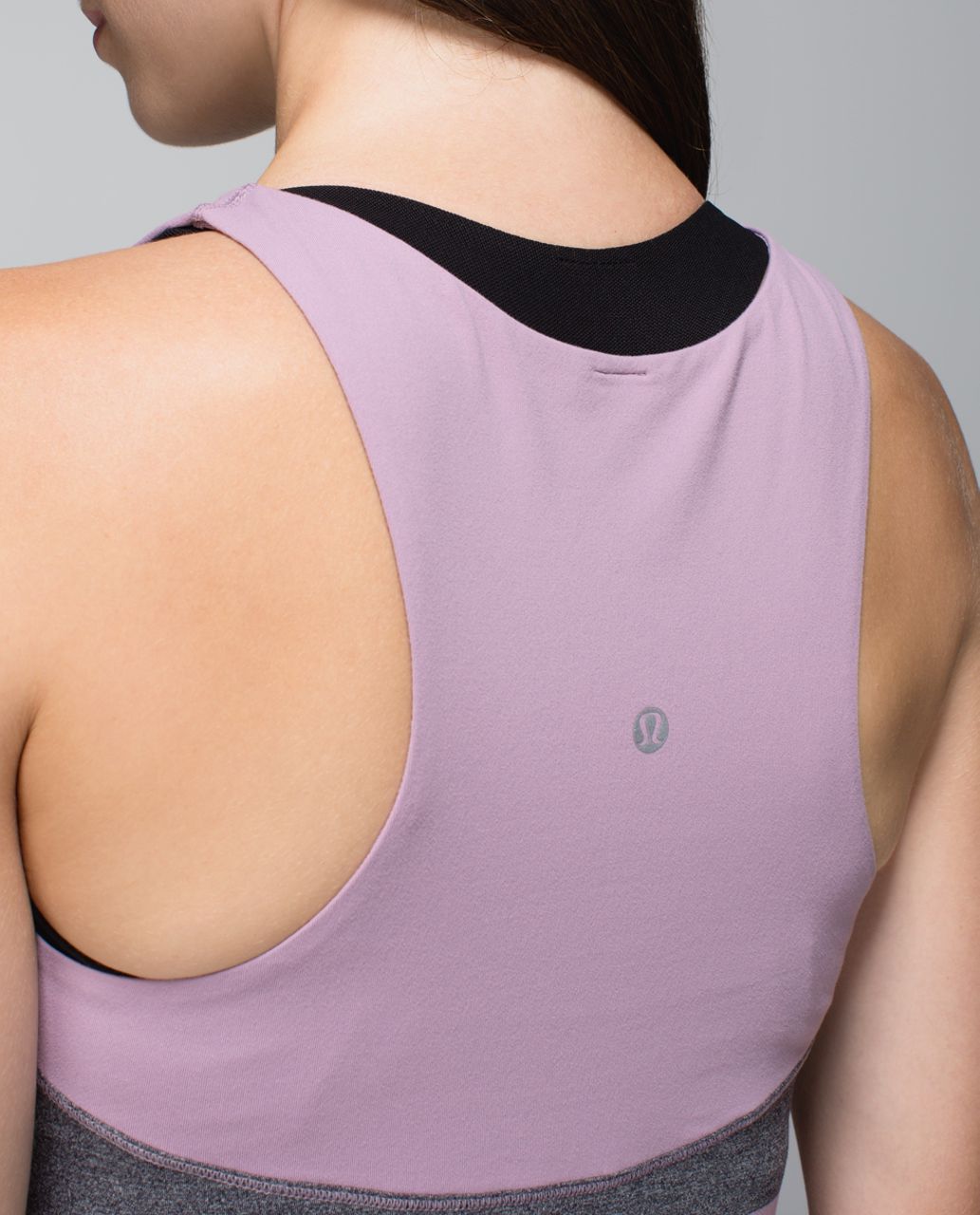 Lululemon Run:  First Base Tank - Bold Stripe Mauvelous Heathered Black / Mauvelous