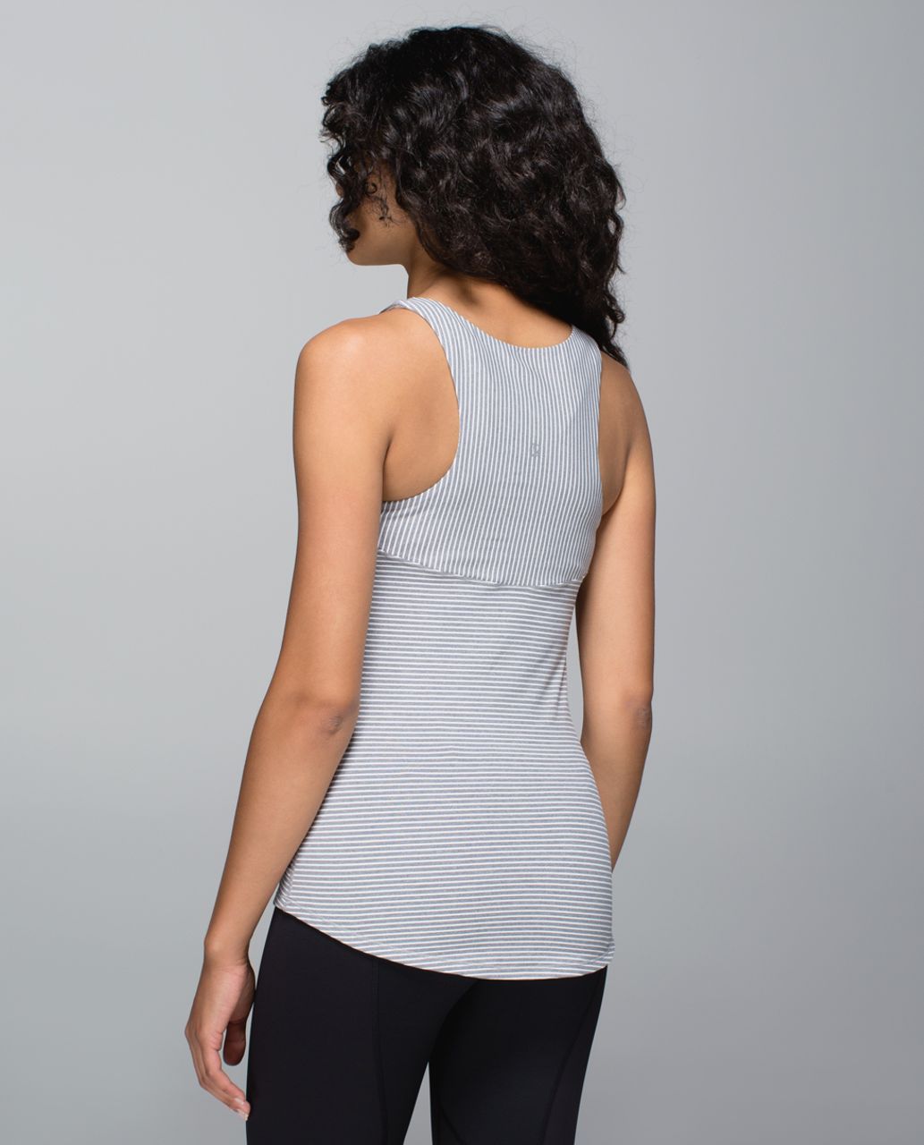 Lululemon Run:  First Base Tank - Hyper Stripe Heathered Slate Ghost