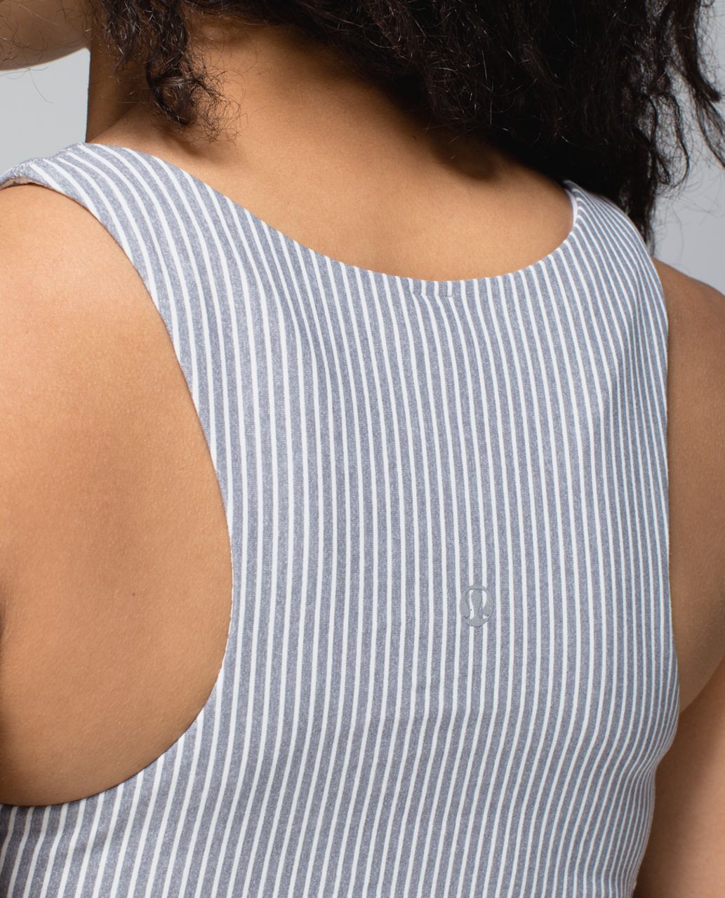 Lululemon Run:  First Base Tank - Hyper Stripe Heathered Slate Ghost