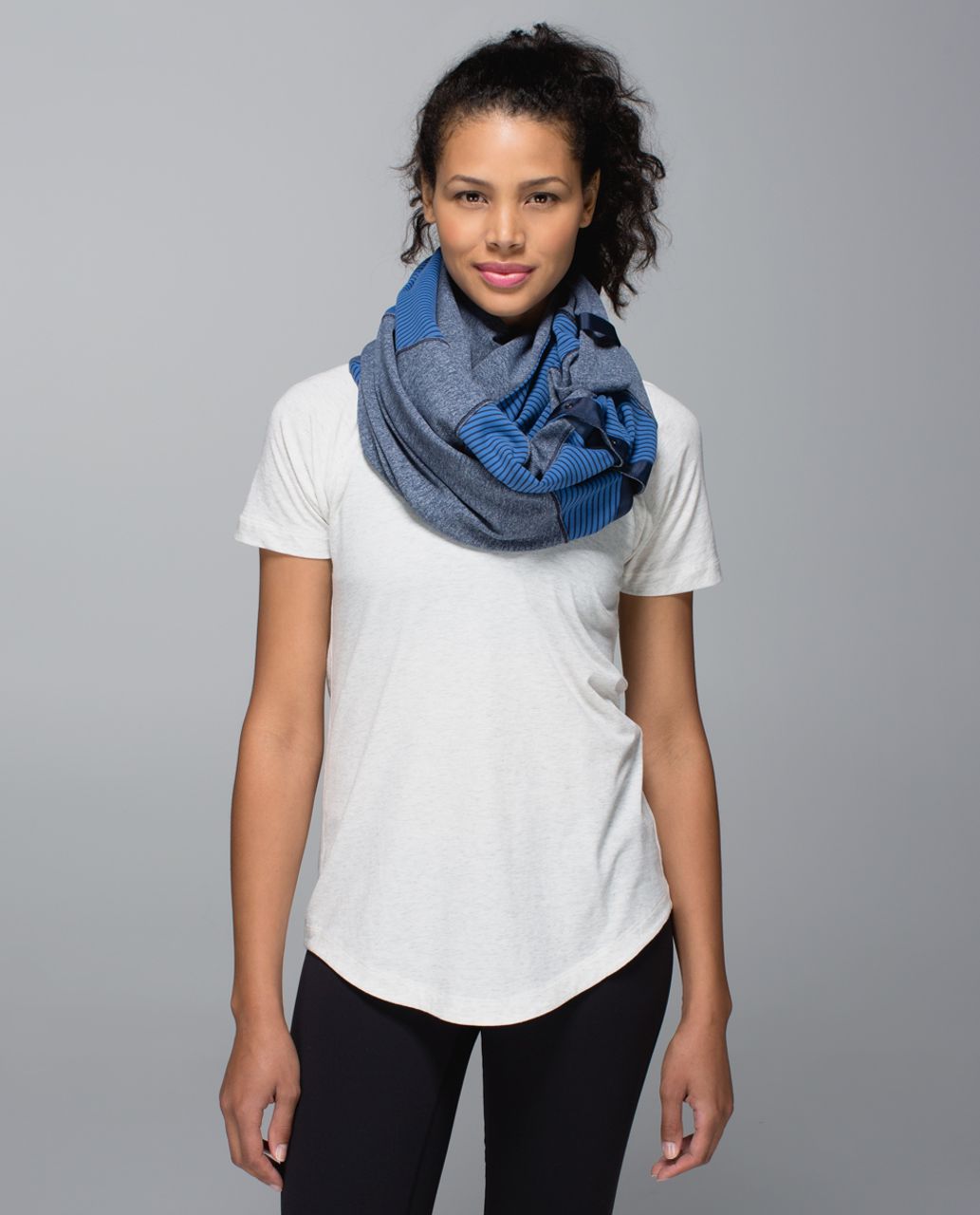 Lululemon Vinyasa Scarf *Quilt - Hyper Stripe Inkwell Rugged Blue / Heathered Inkwell