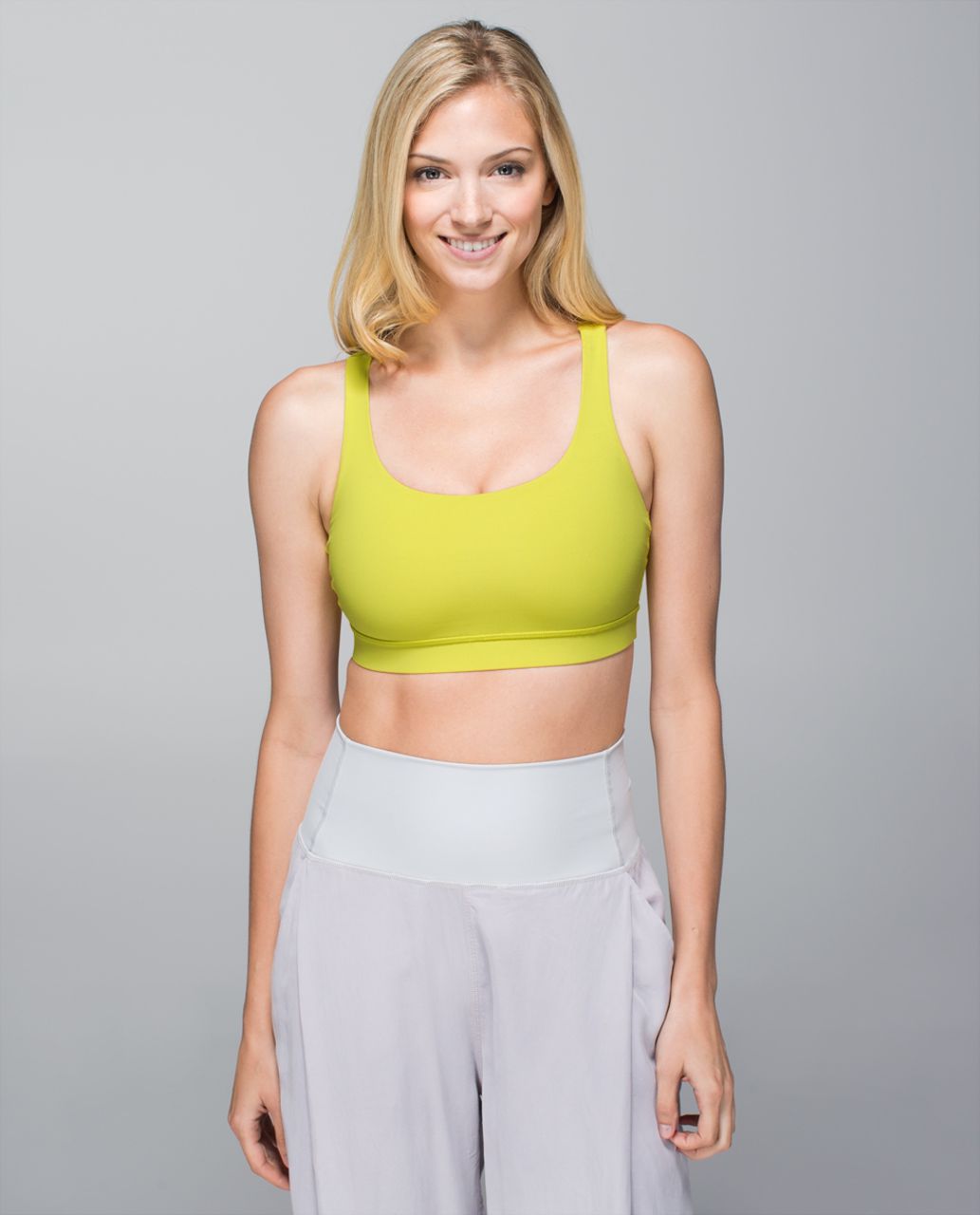 Lululemon Energy Bra *Medium Support, B–D Cup Yellow Pear Size 6