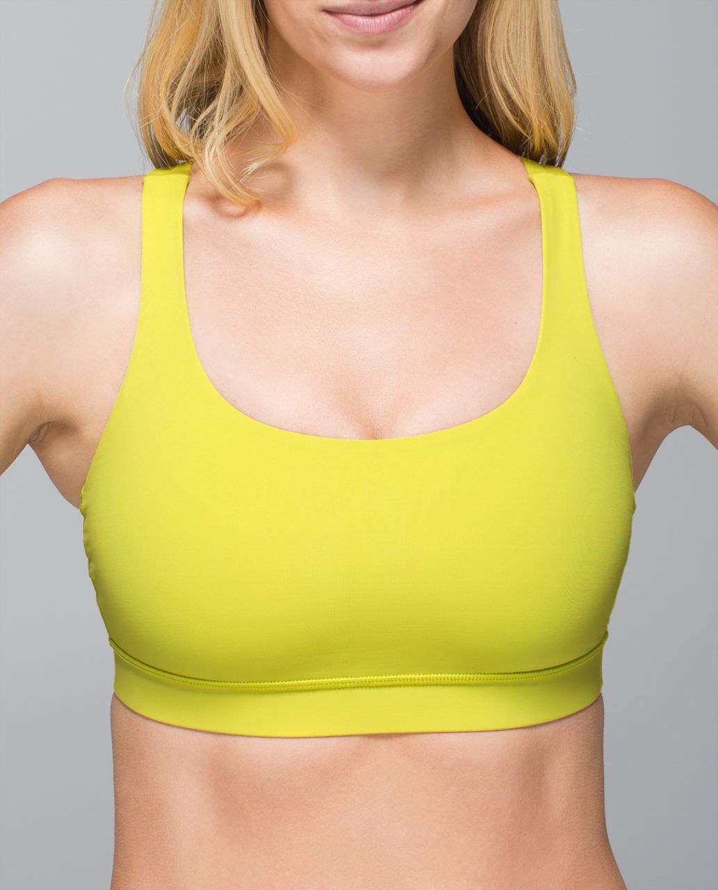 Lululemon Energy Bra Size 6 B/C Cup Medium Support 🍐 Yellow Pear YLWP 51154