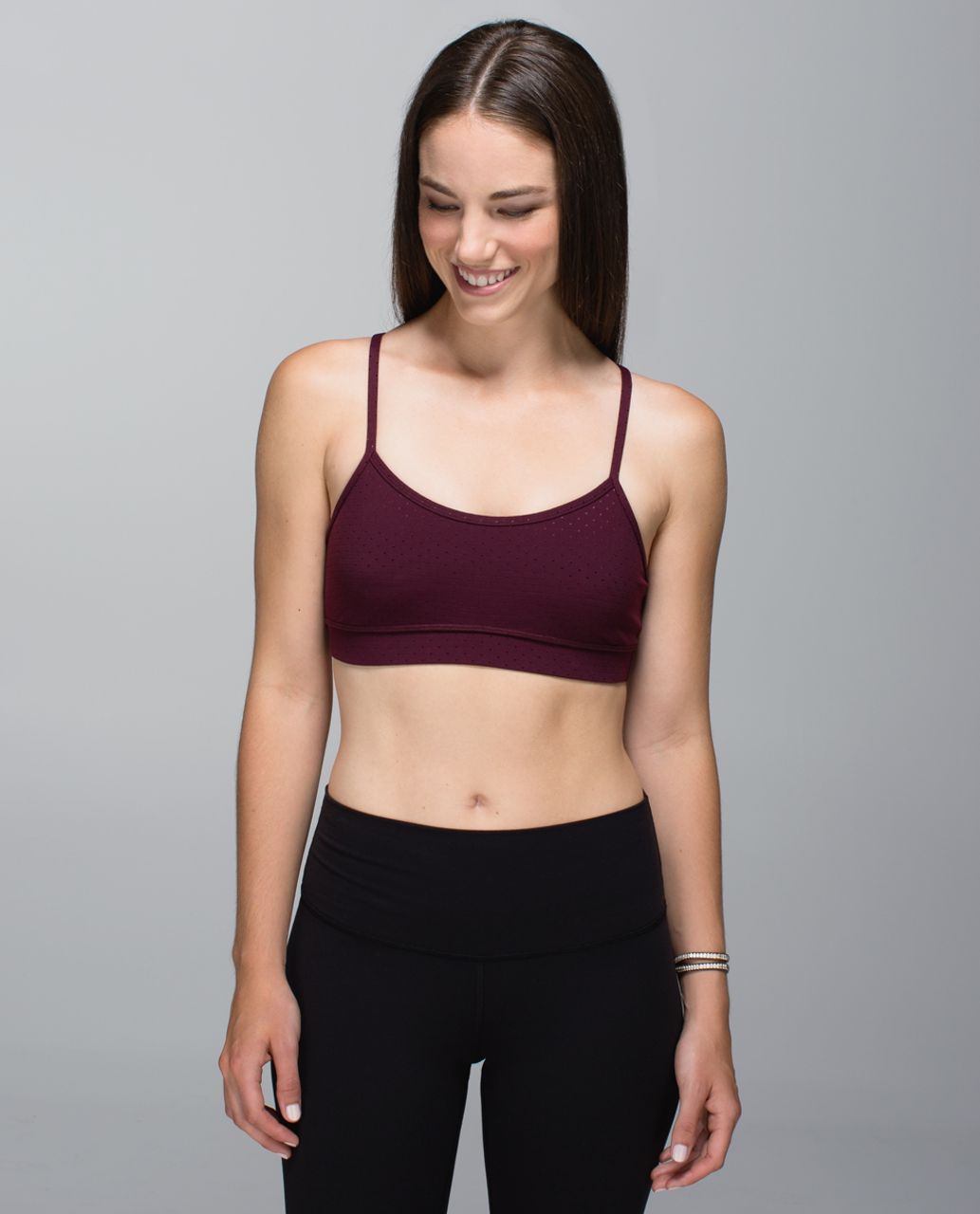 Lululemon Flow Y Bra IV - Shine Dot Bordeaux Drama