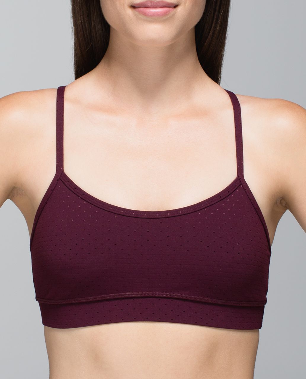 Lululemon Flow Y Bra IV - Shine Dot Bordeaux Drama