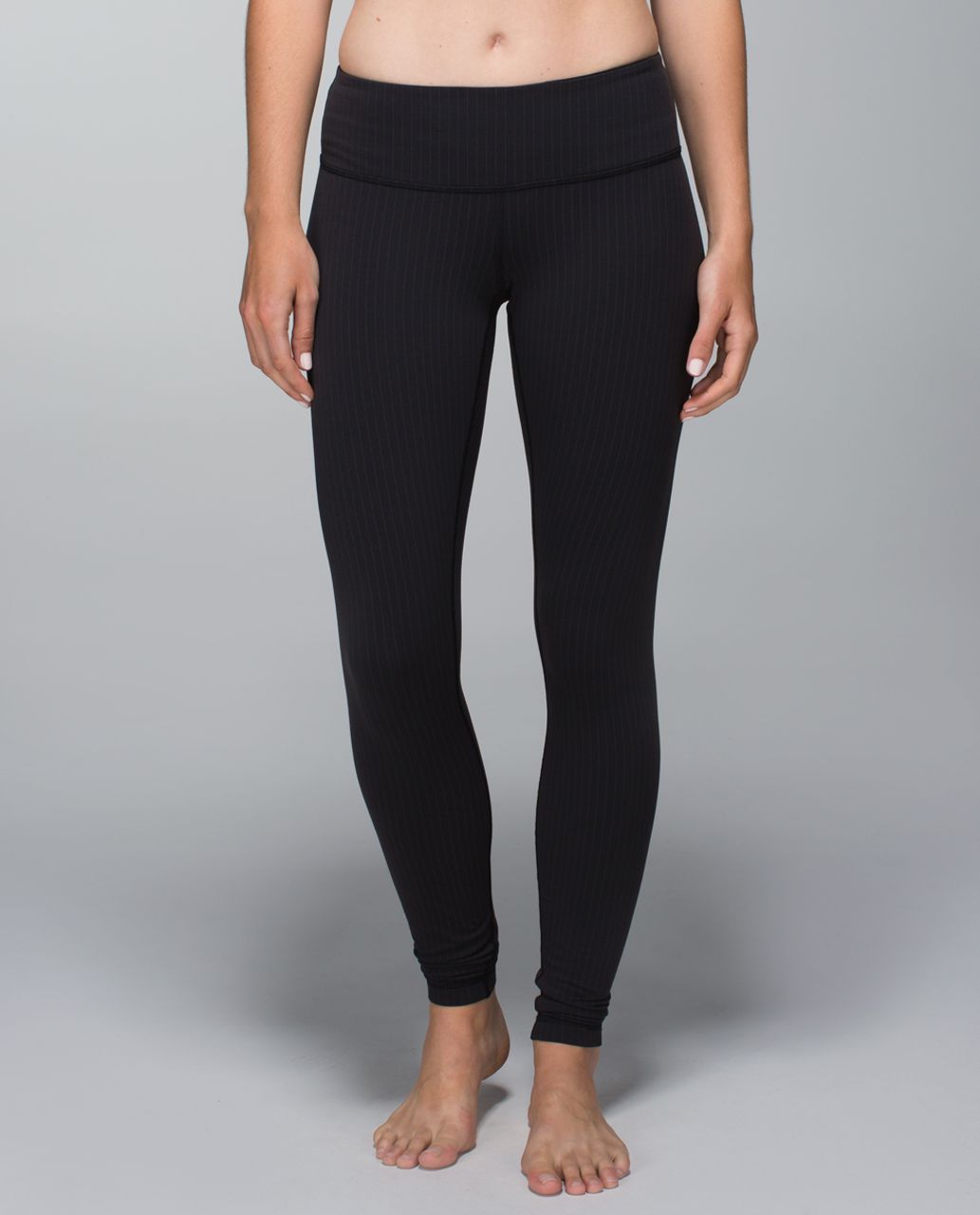 Lululemon Wunder Under Pant *Luxtreme (Roll Down) - Stripe Play Slate Black  / Black - lulu fanatics