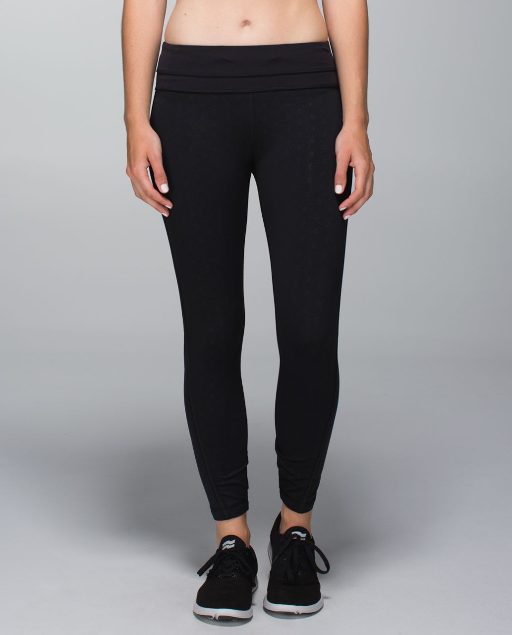 Lululemon Run:  Pace Tight - Sashico Star Embossed Black / Black