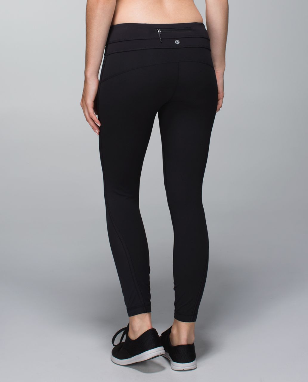 Lululemon Run Pace Crop ruched leggings size 8 Black 