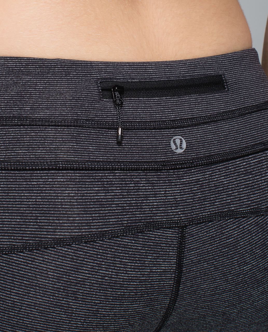 Lululemon Run:  Pace Tight - Wee Stripe Black Heathered Black /  Black