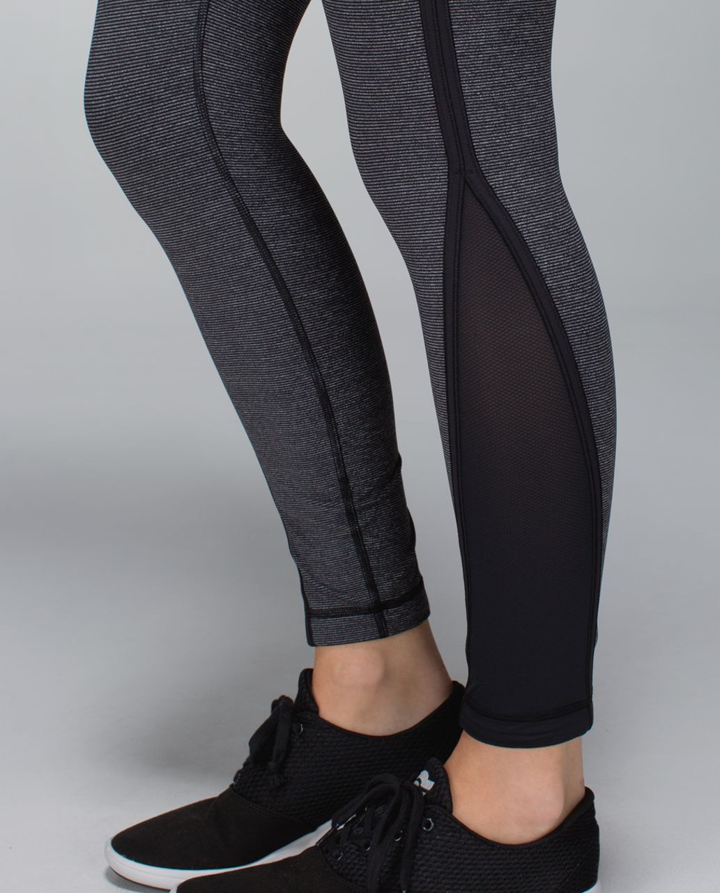 Lululemon Run:  Pace Tight - Wee Stripe Black Heathered Black /  Black