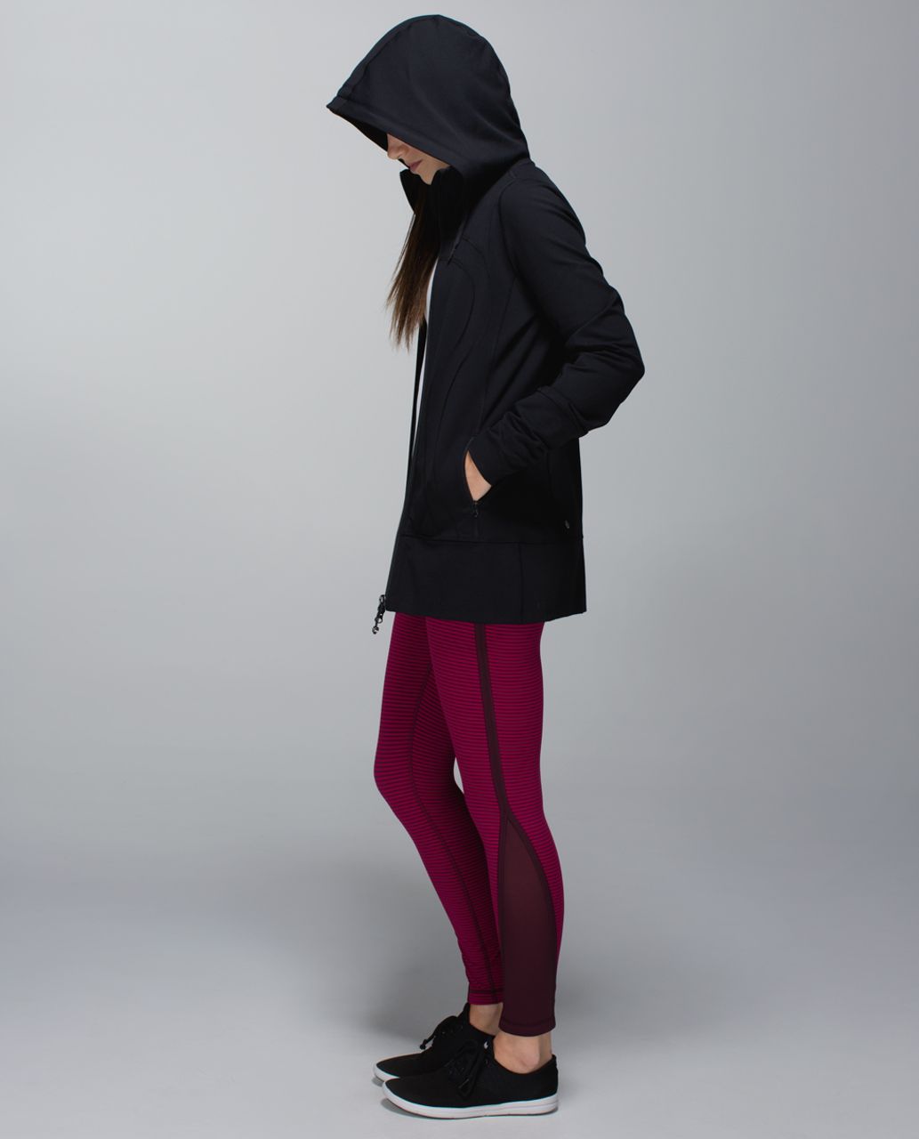 Lululemon Run:  Pace Tight - Hyper Stripe Bordeaux Drama Bumble Berry / Bordeaux Drama