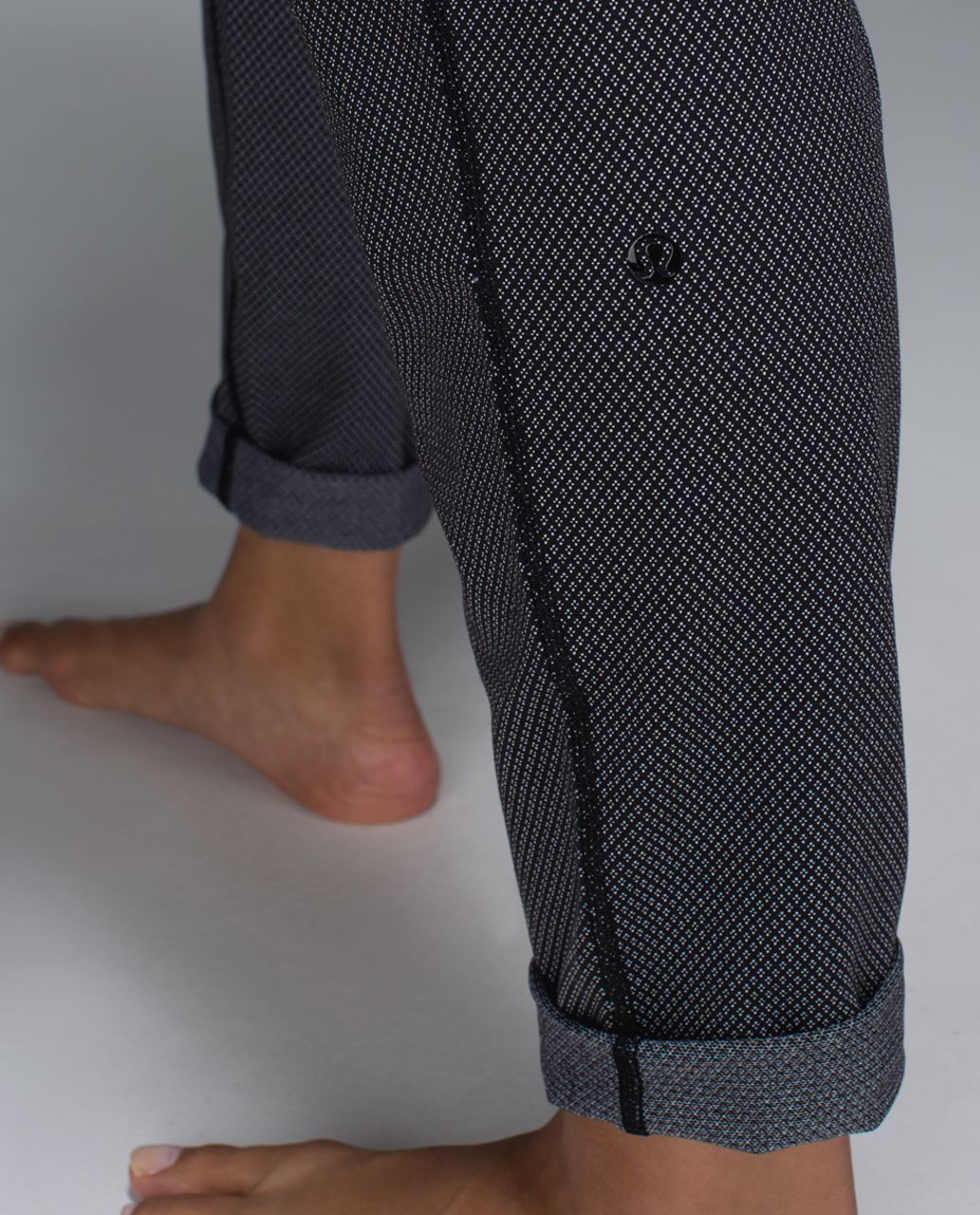 Lululemon Yogini Trouser Pant *Printed - Diamond Dot Black White / Black -  lulu fanatics