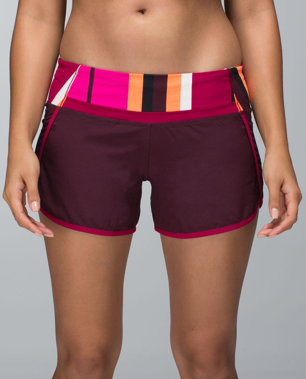 Lululemon Run Times Short *4-way Stretch - Bordeaux Drama / Bumble Berry / Blossom Stripe Bumble Berry Ghost
