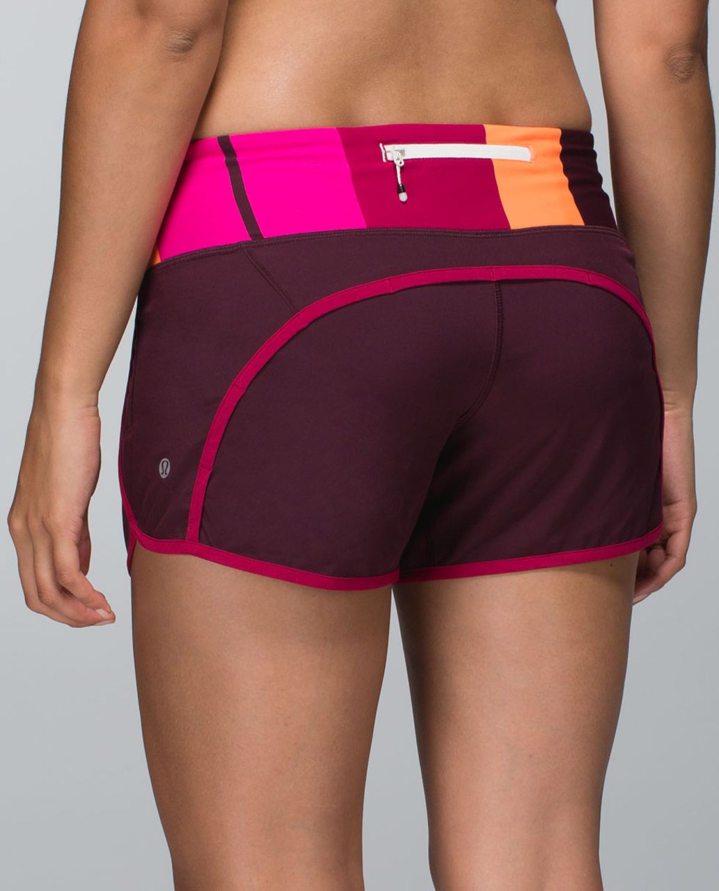 Lululemon Run Times Short *4-way Stretch - Bordeaux Drama / Bumble Berry / Blossom Stripe Bumble Berry Ghost